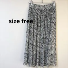 LOWRYS FARM 小花柄　ロングスカート　プリーツスカート　サイズフリー