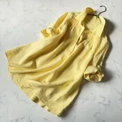 美品✨ナチュラルビューティーベーシック 麻100% リネン　ライトイエロー