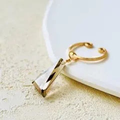 【新品特価】14kgf スモーキークォーツの2wayイヤーカフ/スパークルワイヤ