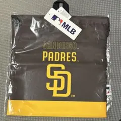 新品タグ付き★MLB　パドレス　巾着Ｌ　体操服入れ　ブラウン②