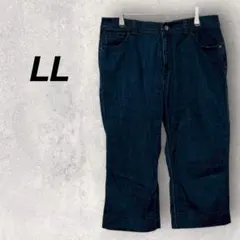 シンプルライフ　デニム　LL　クロップドパンツ　五分丈　ハーフパンツのサムネイル