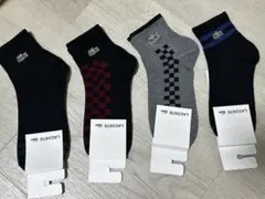 LACOSTE メンズソックス 4足セット チェック柄入りのサムネイル