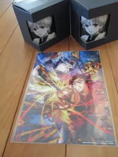 鬼滅の刃　新品　キービジュアル イラストボード＋我妻善逸マグカップ2個セット