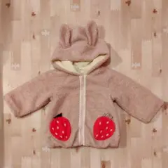Baby Cheer　イチゴボアブルゾン ピンク