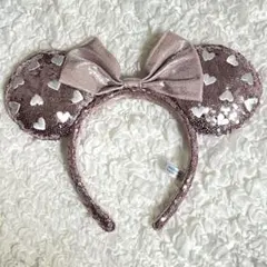 ディズニー　ミニー　カチューシャ　ハート　ピンク　スパンコール　リボン　値下げ