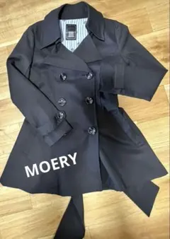 MOERY モエリー黒トレンチコートのサムネイル