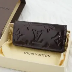 未使用品　箱付き　LOUIS VUITTON キーケース　ヴェルニ　ブラウン系