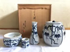 茶道具 染付皆具 共箱付き 染付桶川皆具 洞華造 共箱 : 茶道具商 越中屋 - 通販 - Yahoo