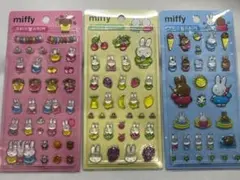 【日本未発売韓国限定】ミッフィー ボンボンドロップ風 シール 3枚セット 正規品