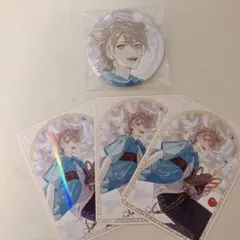 伏見ガク　缶バ1点　コレカ3枚　セット