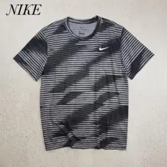 NIKE Dri-FIT 総柄 半袖 ボーダー柄 Tシャツ