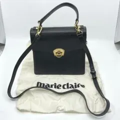 marie claire　エレガント 2WAY ハンド＆ショルダーバッグ レザー