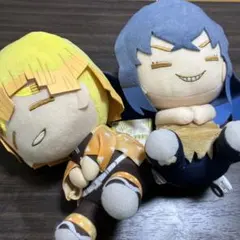 鬼滅の刃　でっかいぽふっとぬいぐるみ　我妻善逸　嘴平伊之助
