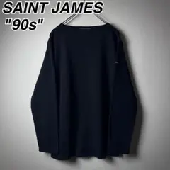 90s フランス製 セントジェームス ウェッソン バスクシャツ 黒無地
