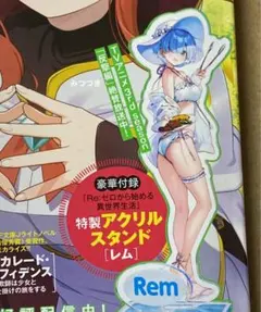 月刊コミックアライブ 4月号 豪華付録 リゼロ アクリルスタンド レム