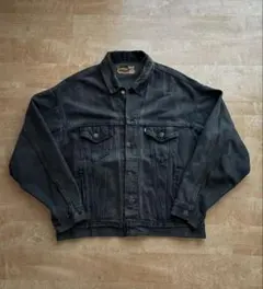 て*し様 80s usa製　70507 ブラック　デニムジャケット　後染め　ボロ