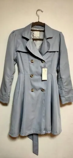 フィット&フレアトレンチコート  SAX色 春コート