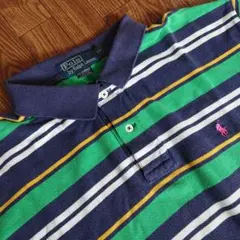 90s ラルフローレン ポロシャツ マルチボーダー XL