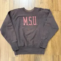 [復刻] Champion M.S.U. リバースウィー ブスウェット Lサイズ
