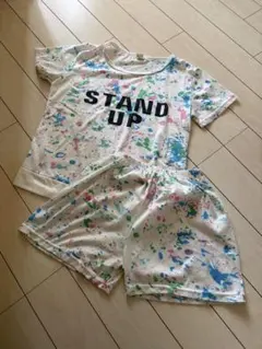 部屋着　ルームウェア　パジャマ　セットアップ　半袖　ショートパンツ　M