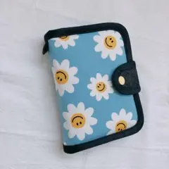 647.シール帳カバー(バインダー付) フラワーニコちゃん×デニム