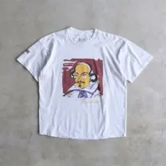 90s USA製 シェイクスピア 総柄Tシャツ XL アートT ヴィンテージa2 