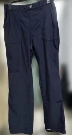 レディース　スラックスパンツ　ネイビー　Lサイズ　ウエストゴムあり