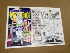 ヒロアカ　文房具カフェ　ランチョンマット　缶バッジ　コースター　ストラップ