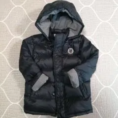 美品　ミキハウス　ブラックダウンコート