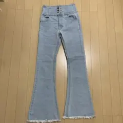 WEGO ハイウエストストレッチフレアパンツS