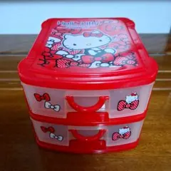 希少　ハローキティ　2段 チェスト 小物入れ　レトロ