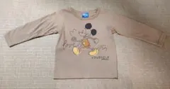 Disney ミッキープリント長袖TシャツロンT90センチ