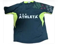 ATHLETA サッカーシャツ ダークグレー/ライムグリーン
