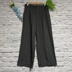 【超美品】ロペピクニック チェック柄 ワイドパンツ イージーパンツ グレー M