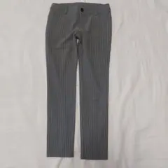 コムサデモード グレー ストライプ カジュアルパンツ