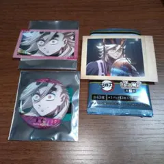 鬼滅の刃 ぱしゃコレ＆場面写イラストカード＆ホログラム缶バッジ　童磨