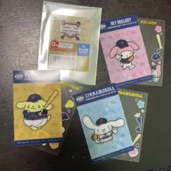 タイトーくじ　侍ジャパン　サンリオ　クリアカードセット