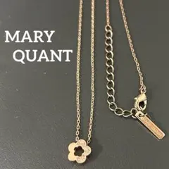 訳ありMARY QUANT ネックレス ピンクゴールド ハーフストーン デイジー