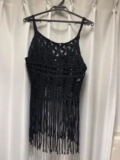 【Eaphi】fringe crochet knit bustierのサムネイル