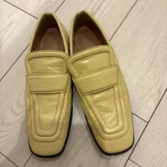 Bottega Veneta クロコ型押し ローファー イエロー　38.5のサムネイル