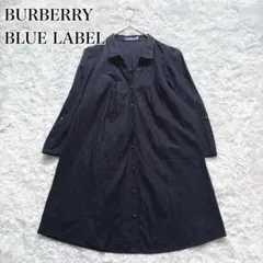 バーバリーブルーレーベル チェック ミニワンピース　ホースロゴ チュニック