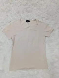 SOMETHING EDWIN 半袖ストレッチカットソー ベージュ M シンプルのサムネイル