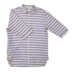 七分袖シャツ ストライプ XL メンズ