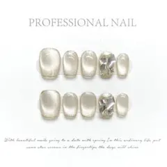 NAILSALON ネイルチップ シルバー 10個セット