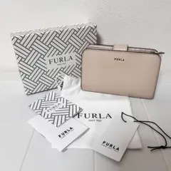 フルラ　二つ折り財布　バビロン　バレリーナ　ベージュ