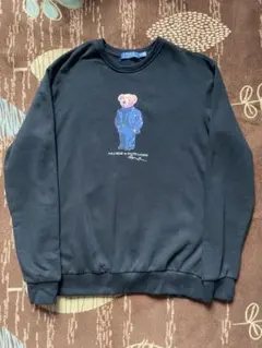 美品【Polo Ralph Lauren】ポロベア スウェット ブラック　L