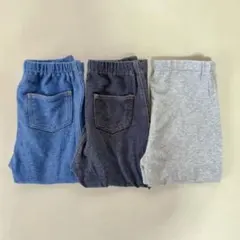 UNIQLOレギンスパンツ　まとめ売り3点セット デニム風　保育園着