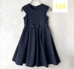 any FAMネイビー リボン付き ワンピース 120㎝