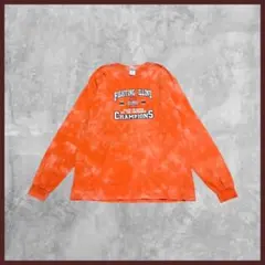 US古着 00s GILDAN ギルダン カレッジ プリント ブリーチ ロンTのサムネイル