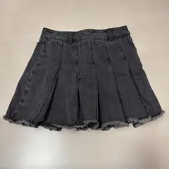 GU デニム プリーツ ミニ スカート Sサイズ